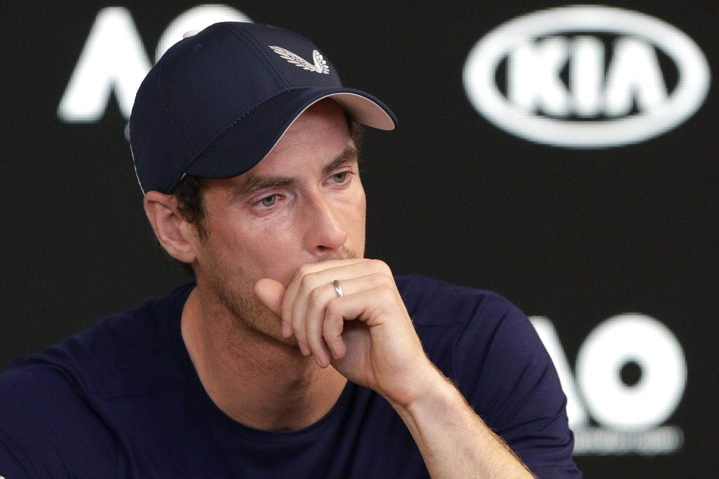Andy Murray'us penktadienį Melburne prasitarė, kad „Australian Open“ turnyras gali būti paskutiniuoju jo karjeroje<br> AP nuotr.