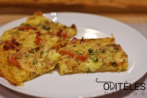 Išsikepkite kitokią picą – iš bulvių. Nepasigailėsite