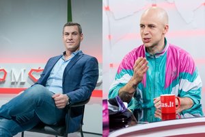 V. Bareikis su J. Jankevičiumi ruošiasi M.A.M.A renginiui: susitikimuose griaudi juokas