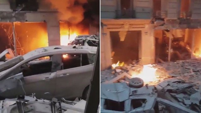 Užfiksavo sprogimą Paryžiaus kepyklėlėje – vaizdas primena apokalipsę