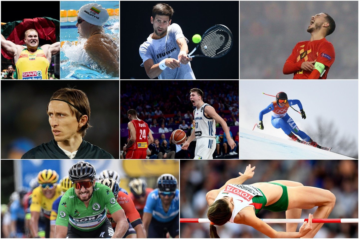 Išrinkti geriausi įvairių Europos šalių metų sportininkai.<br>„Reuters“/AFP/„Scanpix“ nuotr.