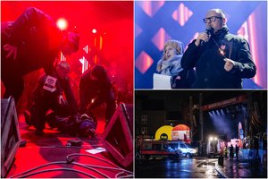 Po kraupaus išpuolio medikai kovoja dėl Gdansko mero gyvybės: užpuoliką sugavo, paviešintas įrašas