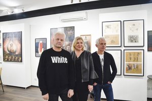 Rokeriai Samas ir Gintas Banys pristatė tapybos parodą: „Teptukas dar nenudžiuvo“