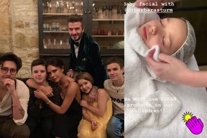 Victoria Beckham septynmetę dukterį atidavė į kosmetologų rankas