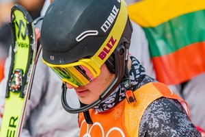 Kalnų slidininkas A. Drukarovas Italijoje iškovojo bronzos medalį