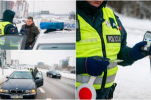 Rytinis reidas Vilniuje: sudėtingos eismo sąlygos neišgąsdino neblaivaus BMW vairuotojo