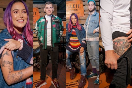 Karolina Meschino ir Rolandas Mackevičius parodė savo tatuiruotes