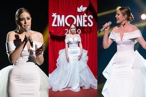 Monika Marija su ta pačia suknele – ir ant raudonojo kilimo, ir „Eurovizijos“ atrankoje