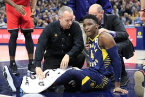 D. Sabonio ir J. Valančiūno klubų akistatoje – skaudi „Pacers“ lyderio trauma