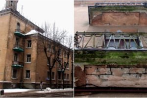 Klaipėdos centre praeiviams tiesiog ant galvų byra balkonų gabalai