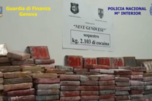 Italijoje konfiskuota Ispanijai skirta kokaino siunta, didžiausia per ketvirtį amžiaus