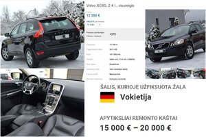 Kaip naują daužtą „Volvo“ siūlęs prekeivis: „Nuotraukose to nesimato“