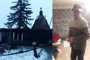 Košmaras Plungėje: senolis padegė senolę, be namų likęs sūnus miega tvarte