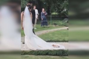 Katė nusprendė sustabdyti vestuves – vaizdelis žaibiškai išplito internete