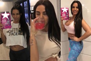 Nevykusi reklama: akyli internautai Katie Price nuotraukose įžvelgė klastą