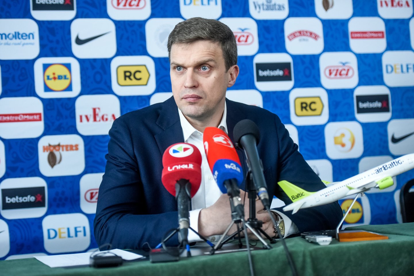 Dainius Adomaitis paskelbė rinktinės sąrašą, kuriame nėra veteranų<br> D.Umbraso nuotr.