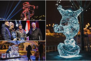 Jelgavoje – įspūdinga ledo skulptūrų fiesta