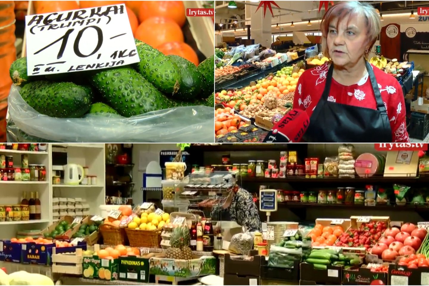 Ant turgaus prekystalių – įspūdingos vertės agurkai. Jų kaina už kilogramą – 10 eurų.<br>Stop kadras