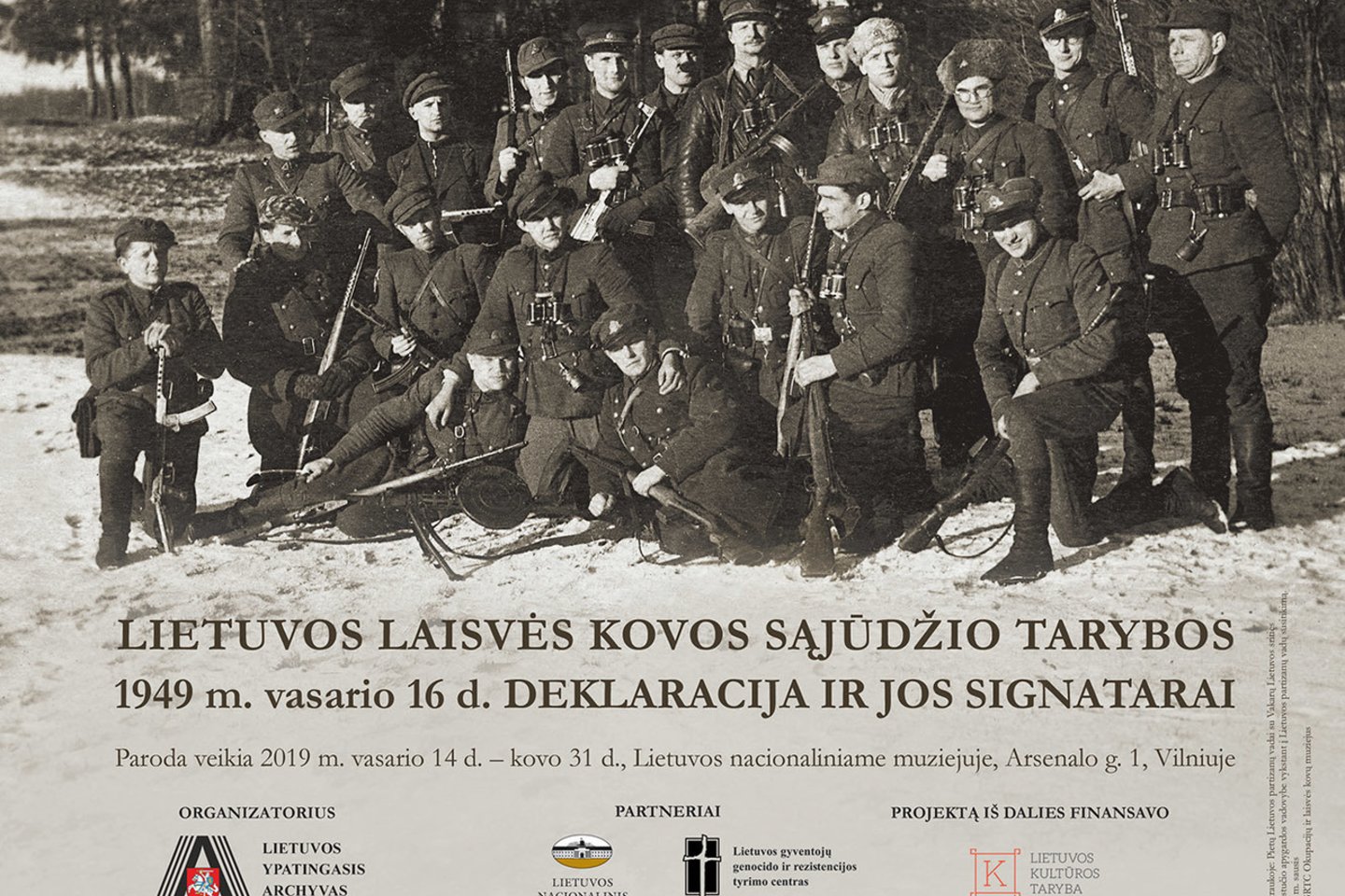  Paroda „Lietuvos Laisvės Kovos Sąjūdžio Tarybos 1949 m. vasario 16 d. deklaracija ir jos signatarai“.<br> Organizatorių nuotr.