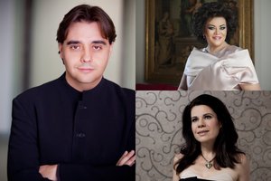 Placido Domingo koncerto svečiai: Ana Maria Martinez, Violeta Urmana ir Jordi Bernacer