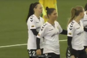 „Gintros-Universiteto“ futbolininkės įspūdingai sužaidė kontrolinį mačą