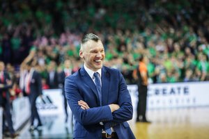 Rungtynių pabaigoje prisėdęs Šaras pasidžiaugė M. Grigonio pasirodymu