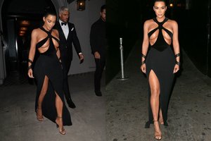 Atvira Kim Kardashian suknelė nepaliko vietos fantazijai