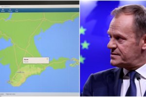 D. Tuskas: Europa niekada nepripažins Krymo Rusijos dalimi