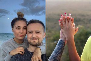 Mantas Katleris Kenijoje pasipiršo savo mylimajai Aistei Kabašinskaitei