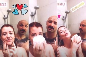 Jurgis Didžiulis ir Erica Jennings nustebino gerbėjus: „eurovizinę“ dainą atliko apsinuoginę duše