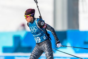 N. Kočergina Europos biatlono čempionate „užsidirbo“ 7 baudos minutes