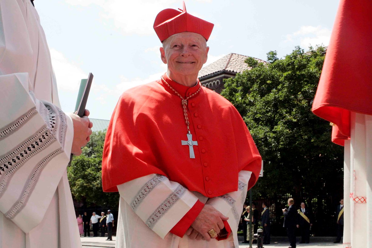 Buvęs įtakingas kardinolas iš JAV Th. McCarrickas buvo išmestas iš dvasininkų luomo už pedofiliją ir seksualinius nusikaltimus.<br>Reuters/Scanpix nuotr.