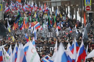 Tūkstančiai Maskvoje dalyvavo eitynėse B. Nemcovui atminti