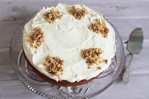 Morkų pyragas su citrininiu maskarponės kremu nepaliko abejingų