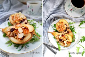 Puikaus užkandžio receptas: keptos kriaušės su įdaru