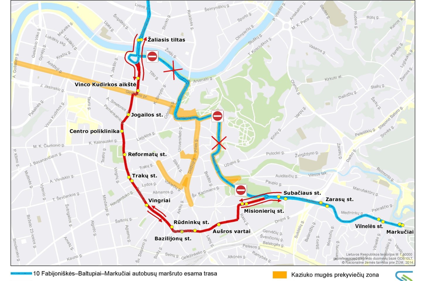10 autobuso maršruto trasos pakeitimai.<br> Susisiekimo paslaugų nuotr.