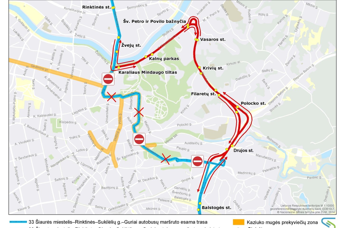33 autobuso maršruto trasos pakeitimai.<br> Susisiekimo paslaugų nuotr.