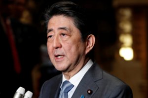 Japonijos premjeras palaiko D. Trumpo politiką Šiaurės Korėjos atžvilgiu