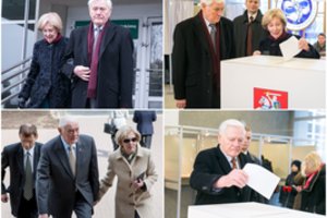 Valdas Adamkus balsuoti atvyko be žmonos – atstovė įvardijo priežastis