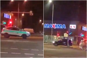 Naktinėmis Vilniaus gatvėmis policija vaikėsi girto ir beteisio vyro automobilį