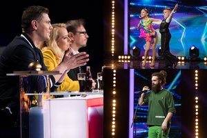 „Lietuvos talentuose“  komisijos dėmesį kaustė viena ranka plojantis keistuolis