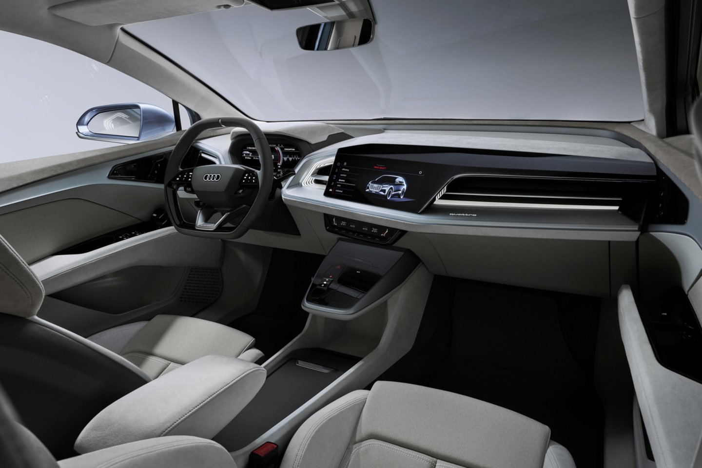 „Audi Q4 e-tron“ serijinė gamyba prasidės 2020 metų pabaigoje. <br> Gamintojo nuotr.