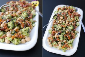 Gaivios brokolių ir avinžirnių salotos
