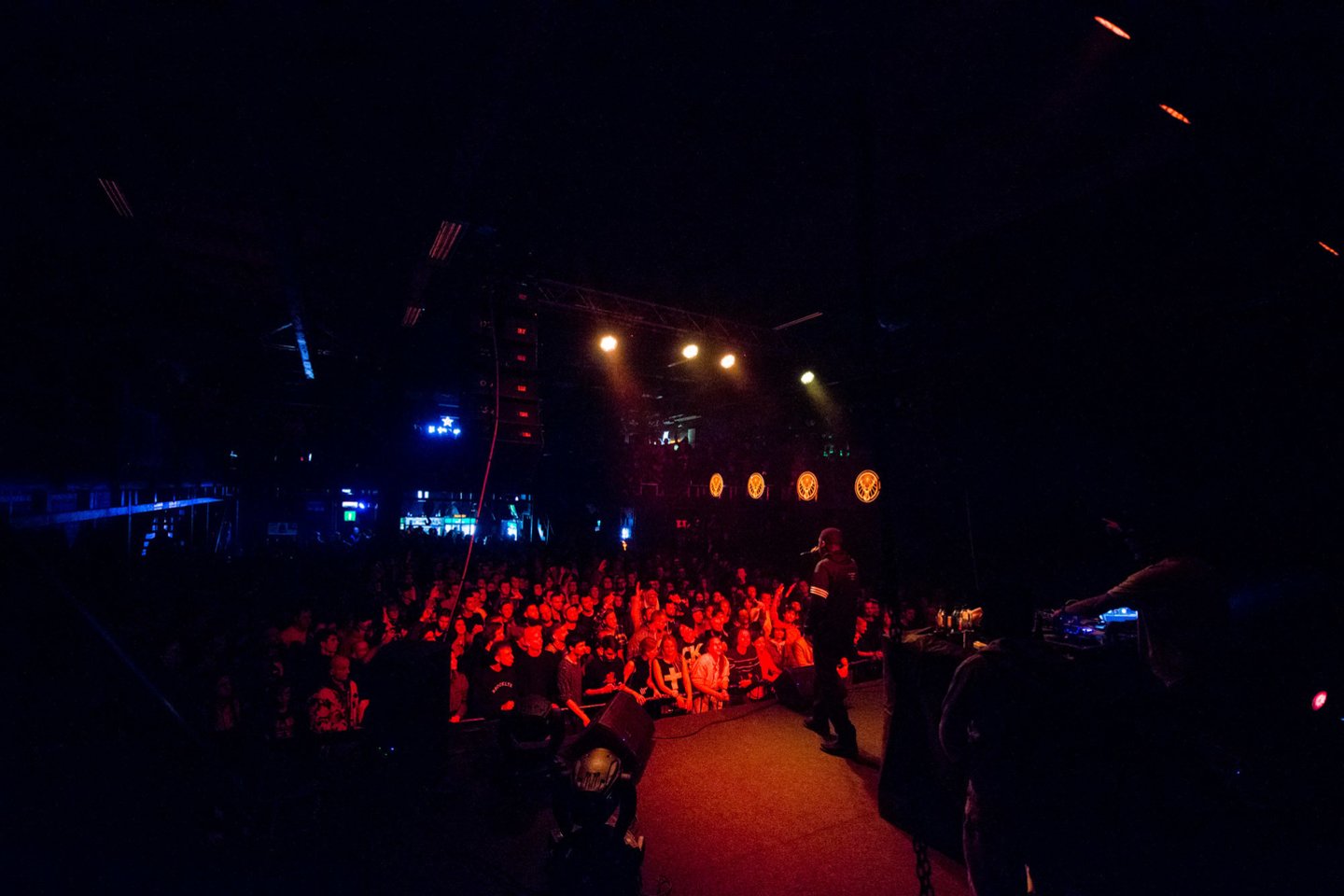 „Wu-Tang Clan“ nario GZA pasirodymo akimirka.<br>J.Stacevičiaus nuotr.
