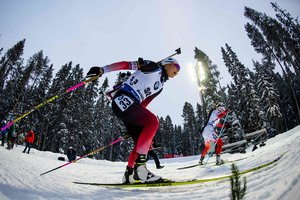 Biatlonininkė N. Kočergina pasaulio čempionate šaudykloje neklydo ir užėmė 27-ąją vietą