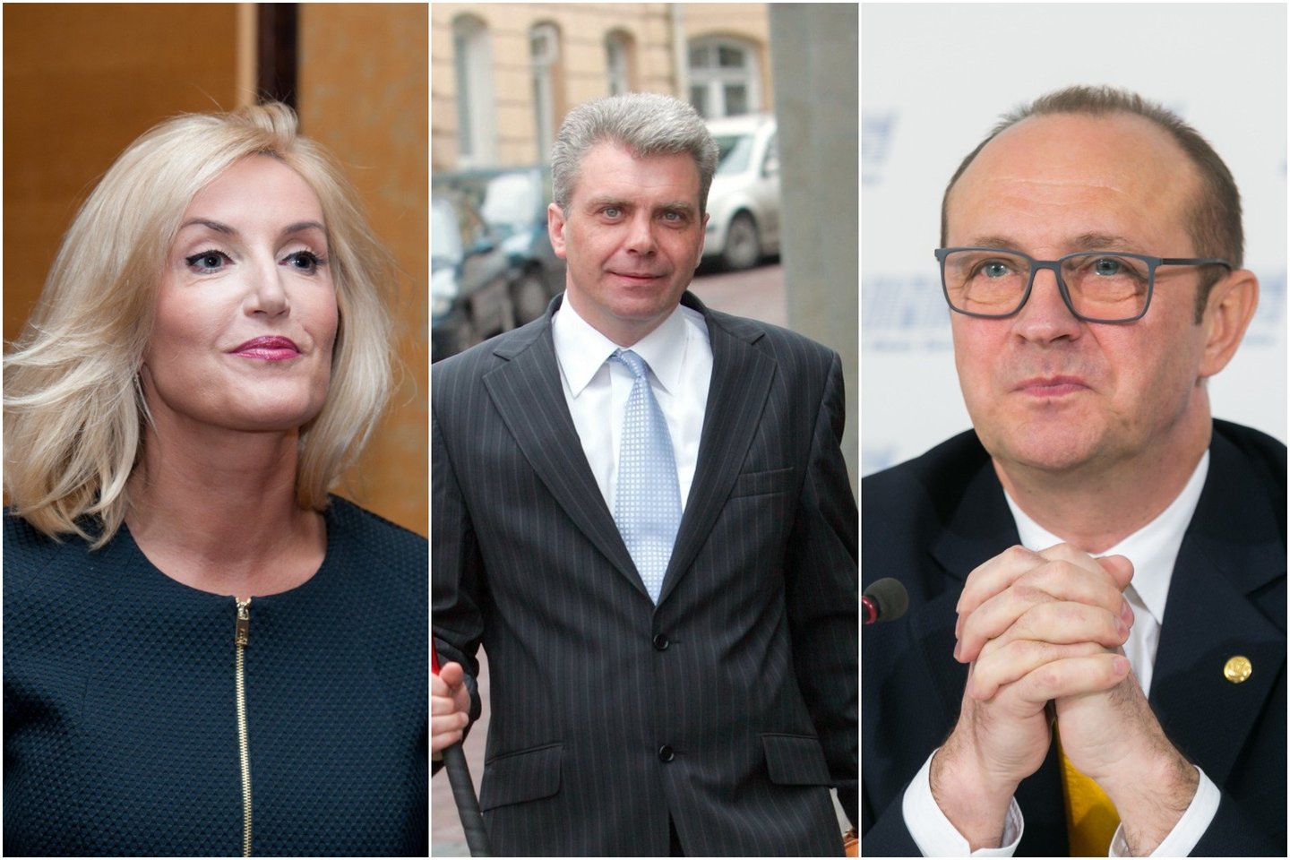 Nei teistumo, nei įtarimų rinkėjai nelaiko politiko trūkumu. Iš kairės: Ž.Pinskuvienė, A.Katinas, R.Malinauskas.<br> lrytas.lt montažas.