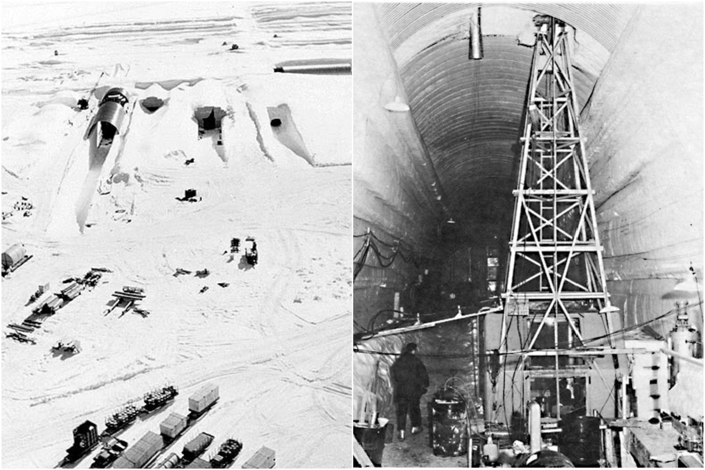  „Camp Century“ – slaptas projektas, kurį amerikiečiai vykdė Šaltojo karo metu. <br>Wikimedia nuotr.