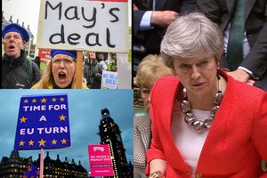 JK parlamente – triuškinantis sprendimas dėl „Brexit“: veriasi keliai į prarają