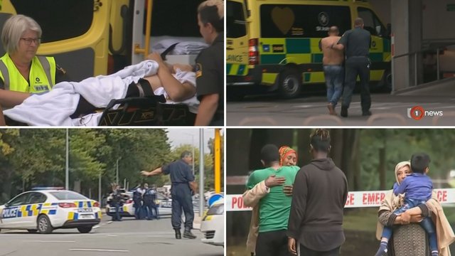 Vaizdai iš įvykio: Naujojo Zelandijoje šaudynių metu žuvo mažiausiai 40 žmonių
