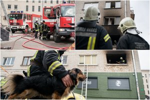 Didelis gaisras siautėjo Vilniaus daugiabutyje: iš pastato evakuota 30 žmonių